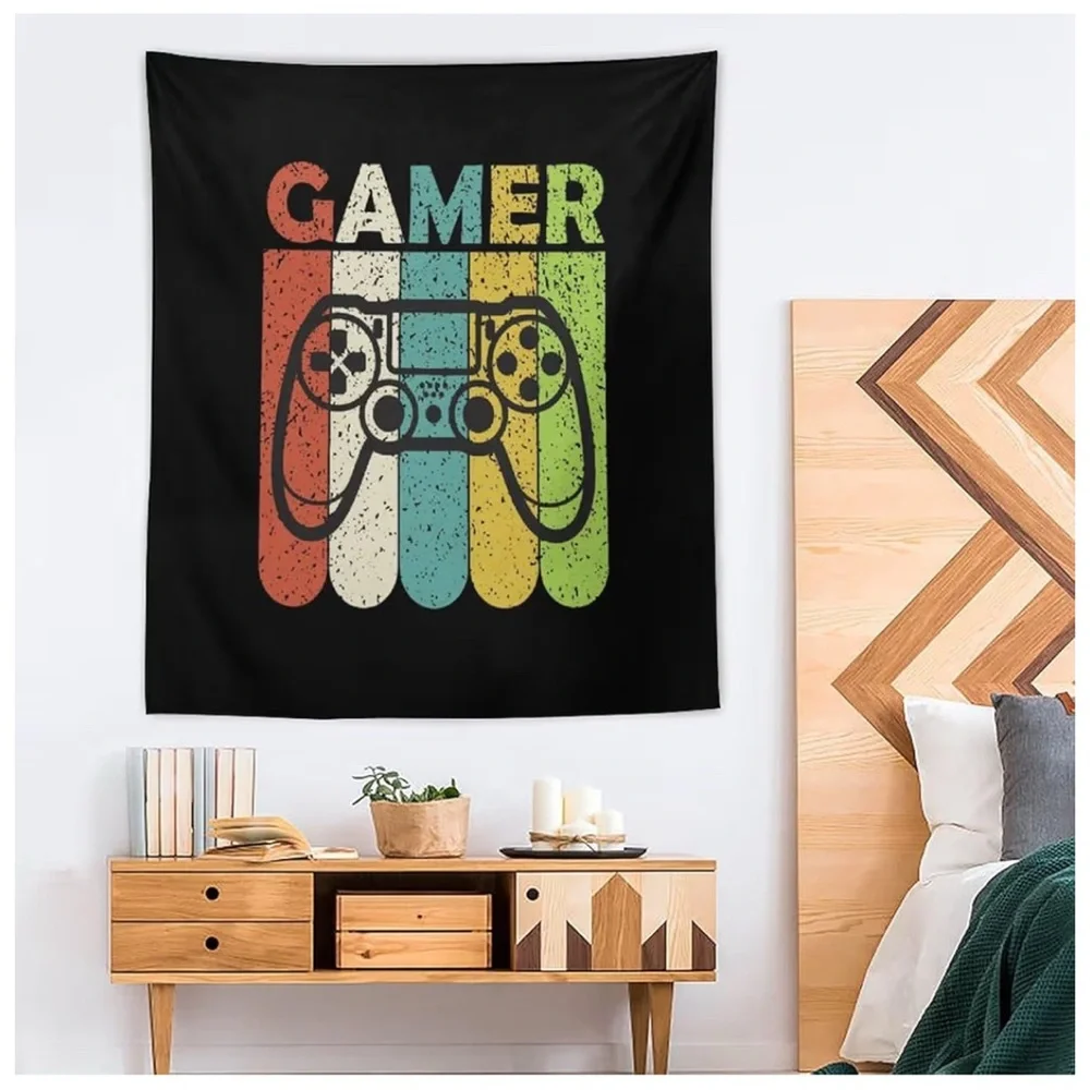 Gamer Wall Hanging, 50 x 60, Tapestry Throw for Home, Dorm Beach